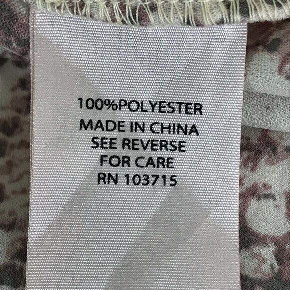 NANETTE Nanette Lepore Snakeskin Print Chiffon Blouse Women’s Size Large Sheer - Picture 9 of 10